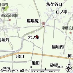 京都府木津川市加茂町西岩ノ本周辺の地図