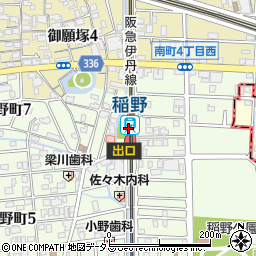 稲野駅周辺の地図