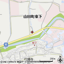兵庫県神戸市北区山田町東下73周辺の地図