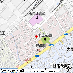 大阪府吹田市末広町19-3周辺の地図