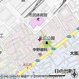 大阪府吹田市末広町19-9周辺の地図