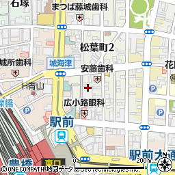 愛知県豊橋市松葉町1丁目22周辺の地図