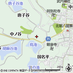 京都府精華町（相楽郡）北稲八間（中ノ谷）周辺の地図