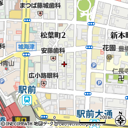 愛知県豊橋市松葉町1丁目周辺の地図