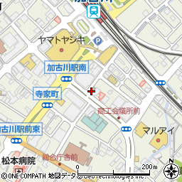 加古川駅前郵便局周辺の地図