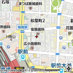 愛知県豊橋市松葉町1丁目34周辺の地図