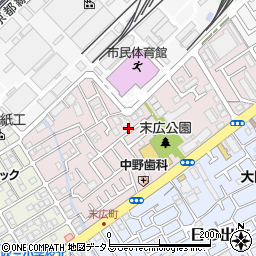大阪府吹田市末広町周辺の地図