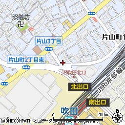 吹田片山郵便局 ＡＴＭ周辺の地図
