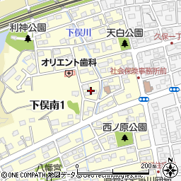 静岡県掛川市下俣南1丁目12周辺の地図