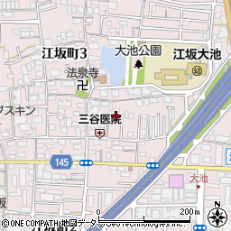 大阪府吹田市江坂町3丁目周辺の地図