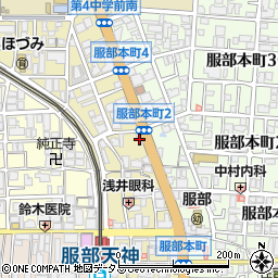 トヨタレンタリース大阪豊中店周辺の地図