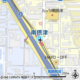 南摂津駅周辺の地図
