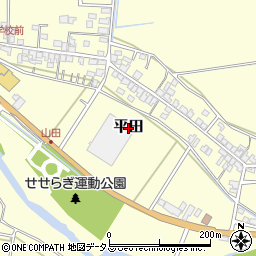 三重県伊賀市平田周辺の地図