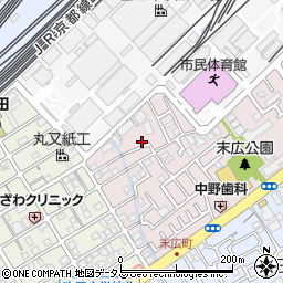 大阪府吹田市末広町11-12周辺の地図