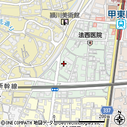 兵庫県西宮市松籟荘3周辺の地図