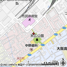 大阪府吹田市末広町20-2周辺の地図