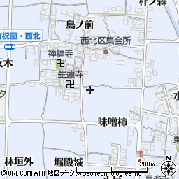 京都府相楽郡精華町祝園味噌柿8周辺の地図
