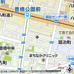 愛知県豊橋市曲尺手町周辺の地図