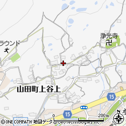 兵庫県神戸市北区山田町上谷上上ノ山6周辺の地図