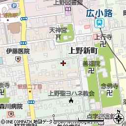 三重県伊賀市上野鍛冶町周辺の地図