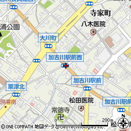 加古川駅前西周辺の地図