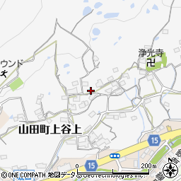 兵庫県神戸市北区山田町上谷上上ノ山6-2周辺の地図