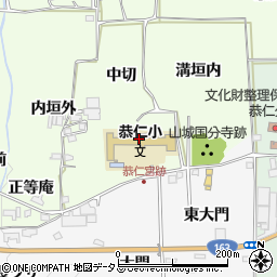 京都府木津川市加茂町例幣中切周辺の地図