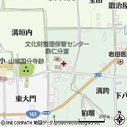 京都府木津川市加茂町岡崎考周辺の地図