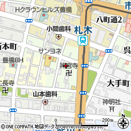 愛知県豊橋市魚町周辺の地図