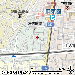 兵庫県西宮市松籟荘8-27周辺の地図