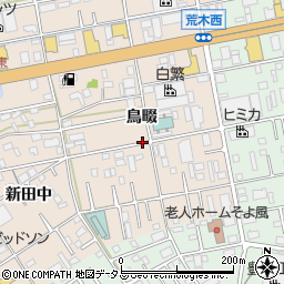 愛知県豊橋市新栄町鳥畷周辺の地図