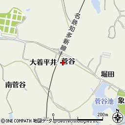 愛知県知多郡美浜町野間菅谷周辺の地図