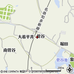 愛知県美浜町（知多郡）野間（菅谷）周辺の地図