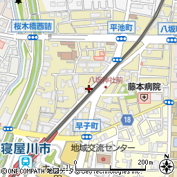 大阪府寝屋川市八坂町20周辺の地図