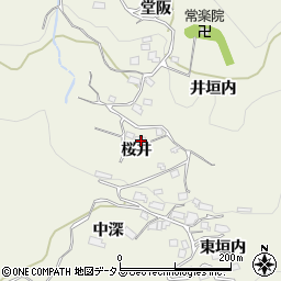 京都府相楽郡笠置町切山桜井周辺の地図
