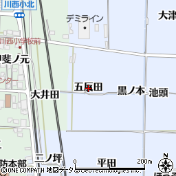 京都府相楽郡精華町祝園五反田周辺の地図