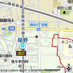 稲野町１丁目２４時間パーキング周辺の地図
