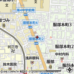 株式会社大阪葬祭　服部会館周辺の地図