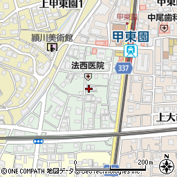 兵庫県西宮市松籟荘8-4周辺の地図