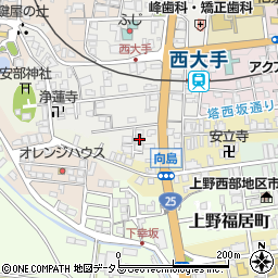 三重県伊賀市上野西大手町3653周辺の地図