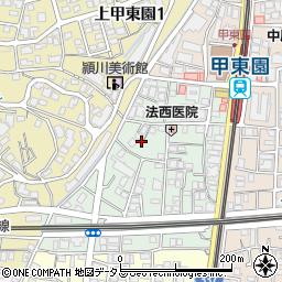 兵庫県西宮市松籟荘9周辺の地図