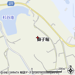 愛知県知多郡美浜町野間獅子堀周辺の地図