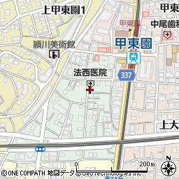 兵庫県西宮市松籟荘8-6周辺の地図