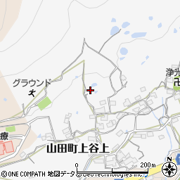 兵庫県神戸市北区山田町上谷上上ノ山33周辺の地図