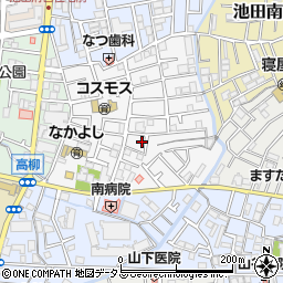 大阪府寝屋川市長栄寺町周辺の地図