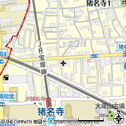 カースタレンタカー猪名寺駅前店周辺の地図