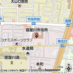 大阪府寝屋川市周辺の地図