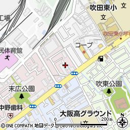 大阪府吹田市末広町26-4周辺の地図