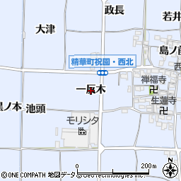 京都府精華町（相楽郡）祝園（一反木）周辺の地図