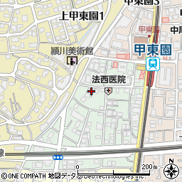 兵庫県西宮市松籟荘9-8周辺の地図